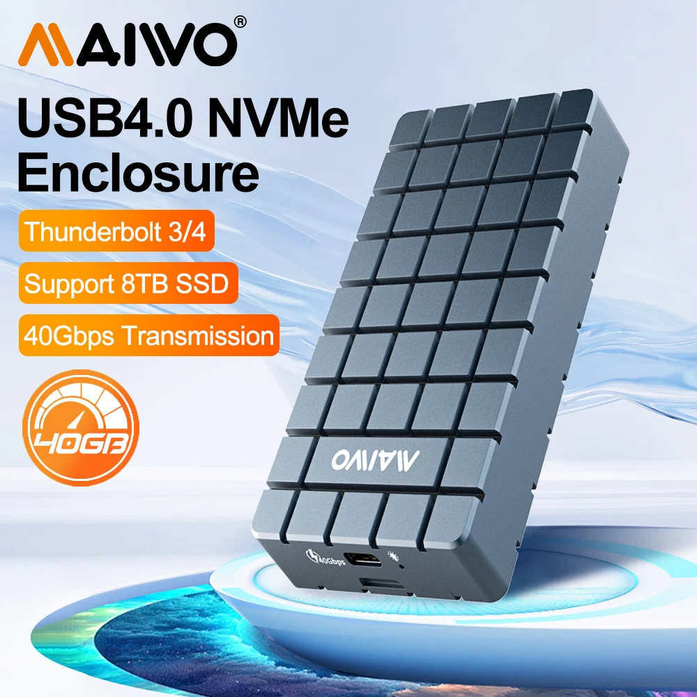 Usb4 40Gbps External Ssd 8Tb - MAIWO-carcasa de aluminio para disco duro