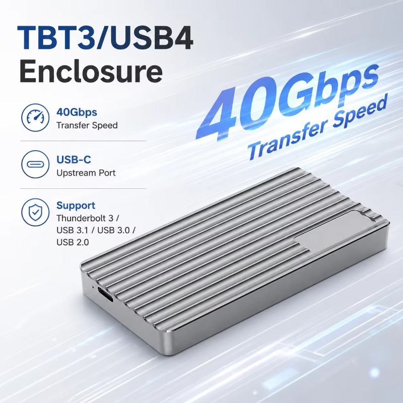 Usb4 40Gbps External Ssd 8Tb - Carcasa Externa Portátil de Aluminio para