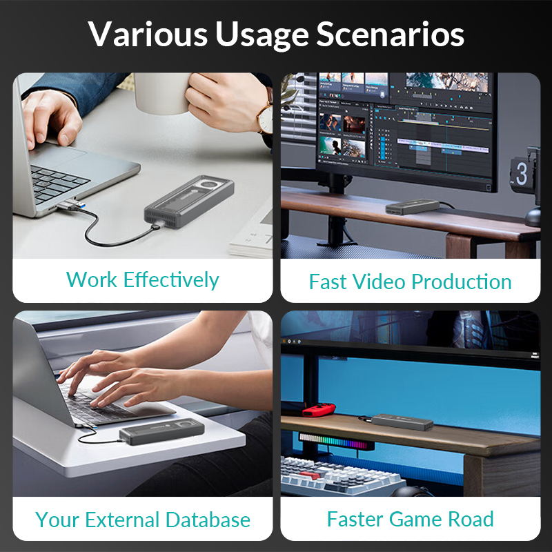 Yottamaster-carcasa para disco - Usb4 40Gbps External Ssd 8Tb reseña y precio