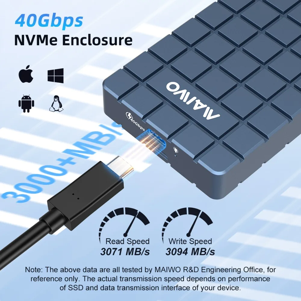 MAIWO-carcasa de aluminio para - Usb4 40Gbps External Ssd 8Tb reseña y precio